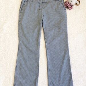 LOFT Blue Striped Ankle Pants